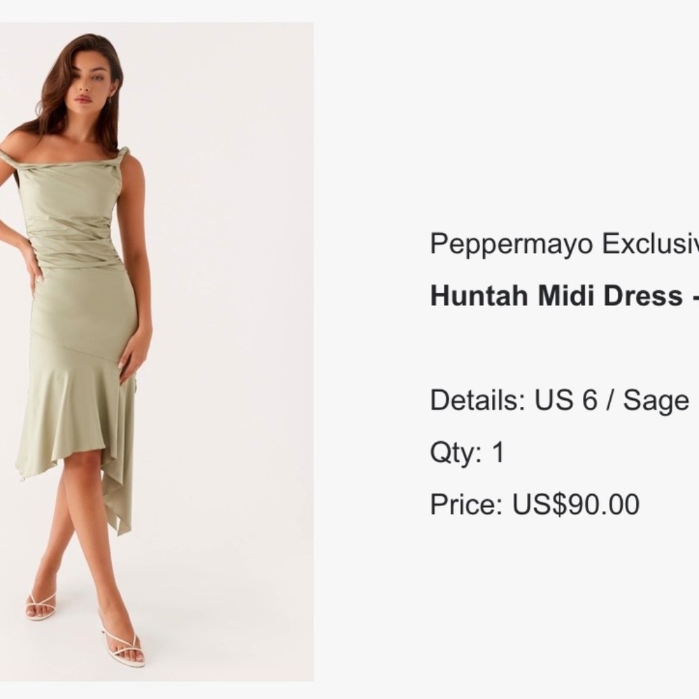 Peppermayo Huntah Midi Dress size 6